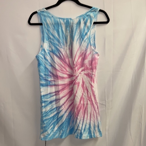 One Teaspoon Holy Smoke Tie Dye Tank Top Pink XS - Picture 3 of 5